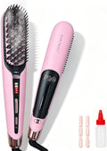 Ionic Steam Hair Straightener Brush for Black Women Hair & Curly Hair