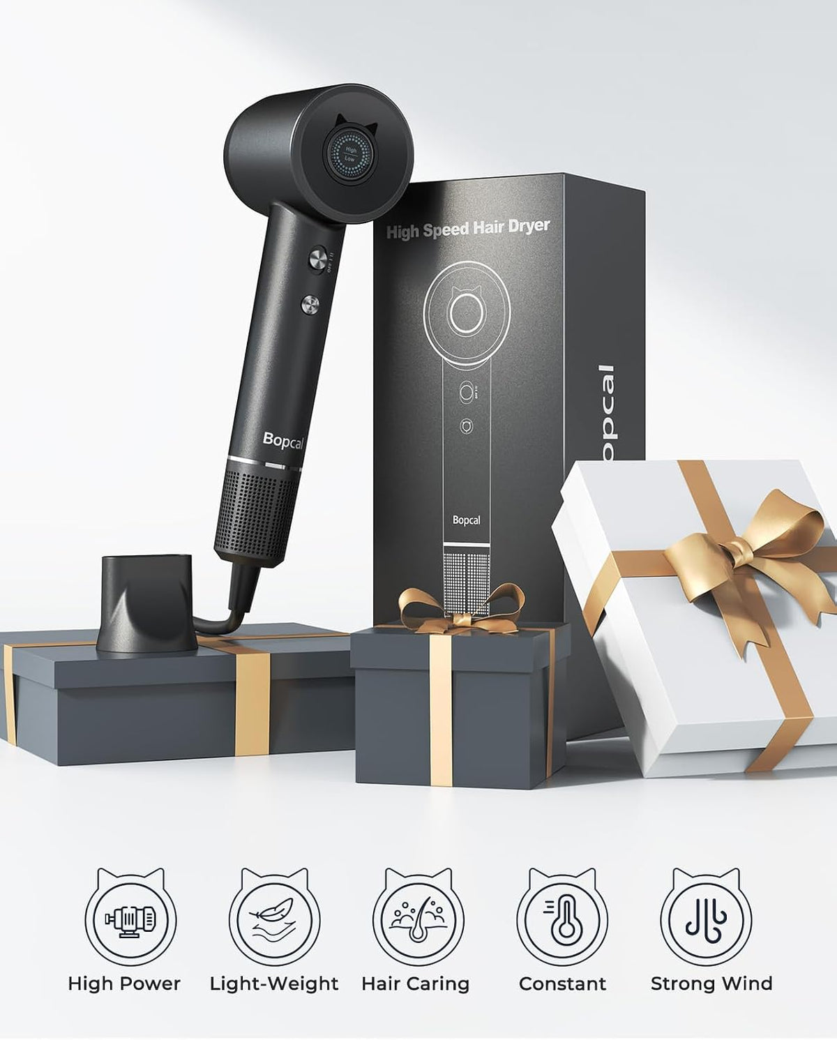 Ionic Hair Dryer, High-Speed Blow Dryer, Low Noise, Fast Drying
