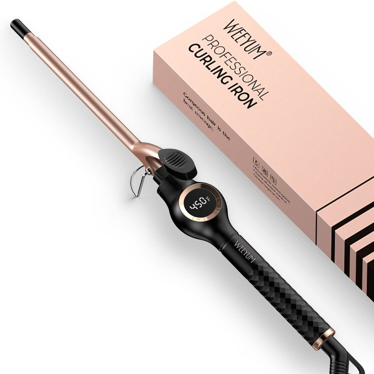 Large Curling Iron 2 Inch, Hair Curling Wand 2 Inch, Dual Voltage, Black