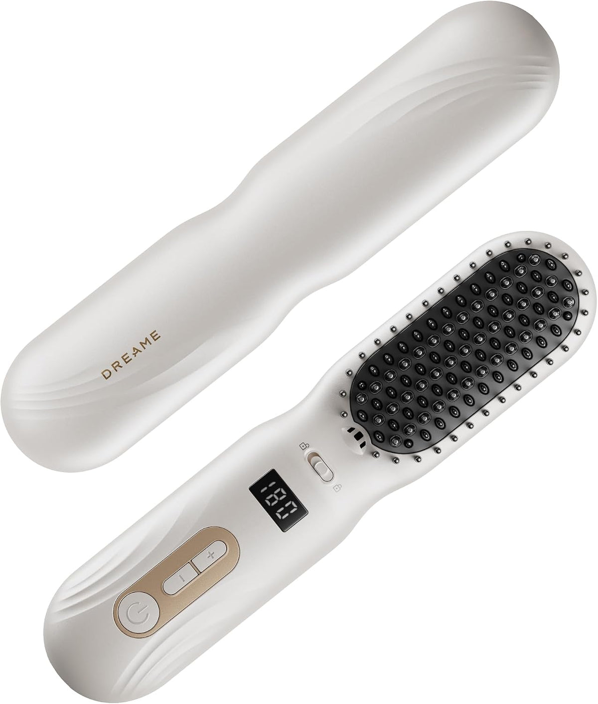 Dreame Silky Cordless Hair Straightening Brush, Rechargeable Heated Brush