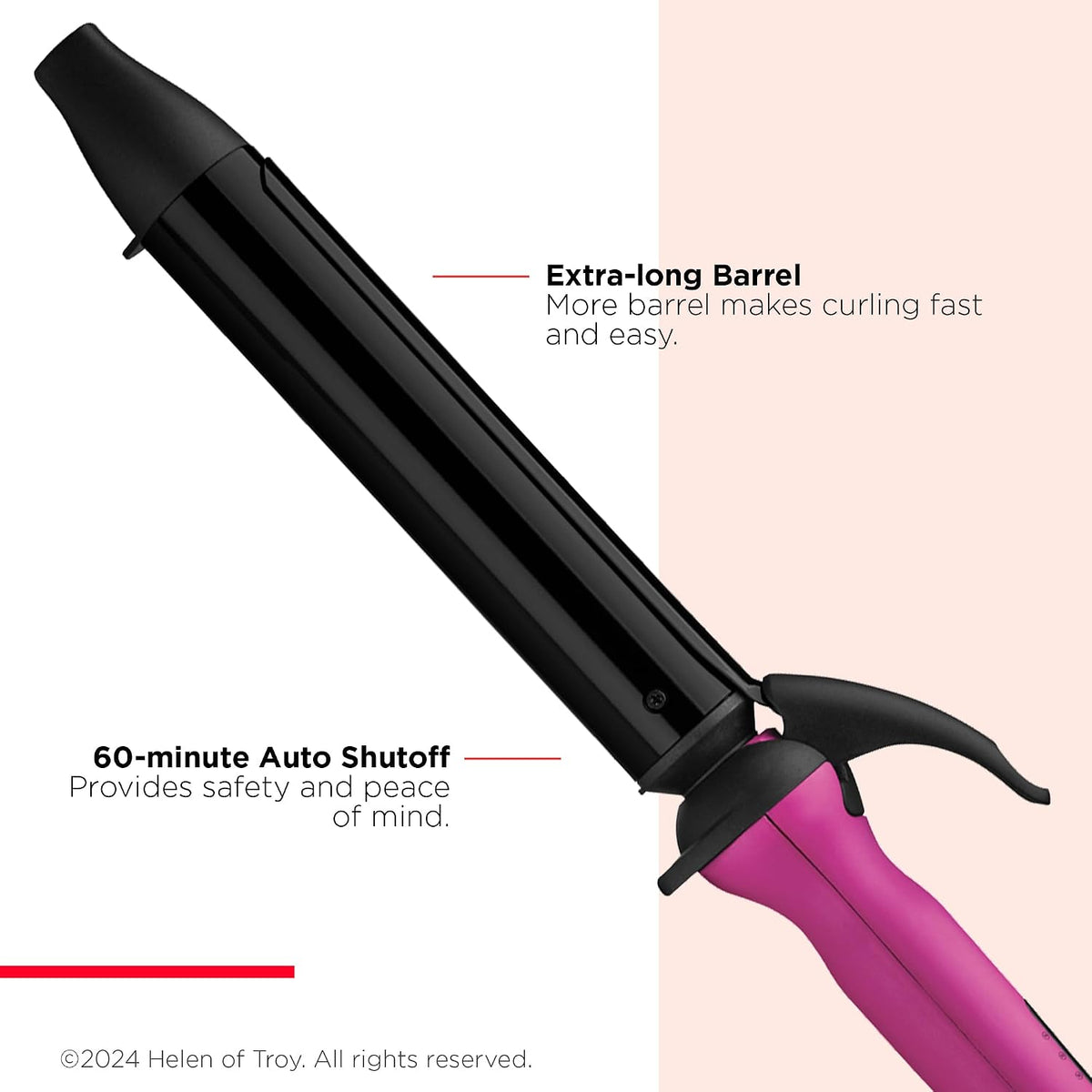 REVLON Easy Heat 1.25" Curling Iron with Extra-Long Barrel