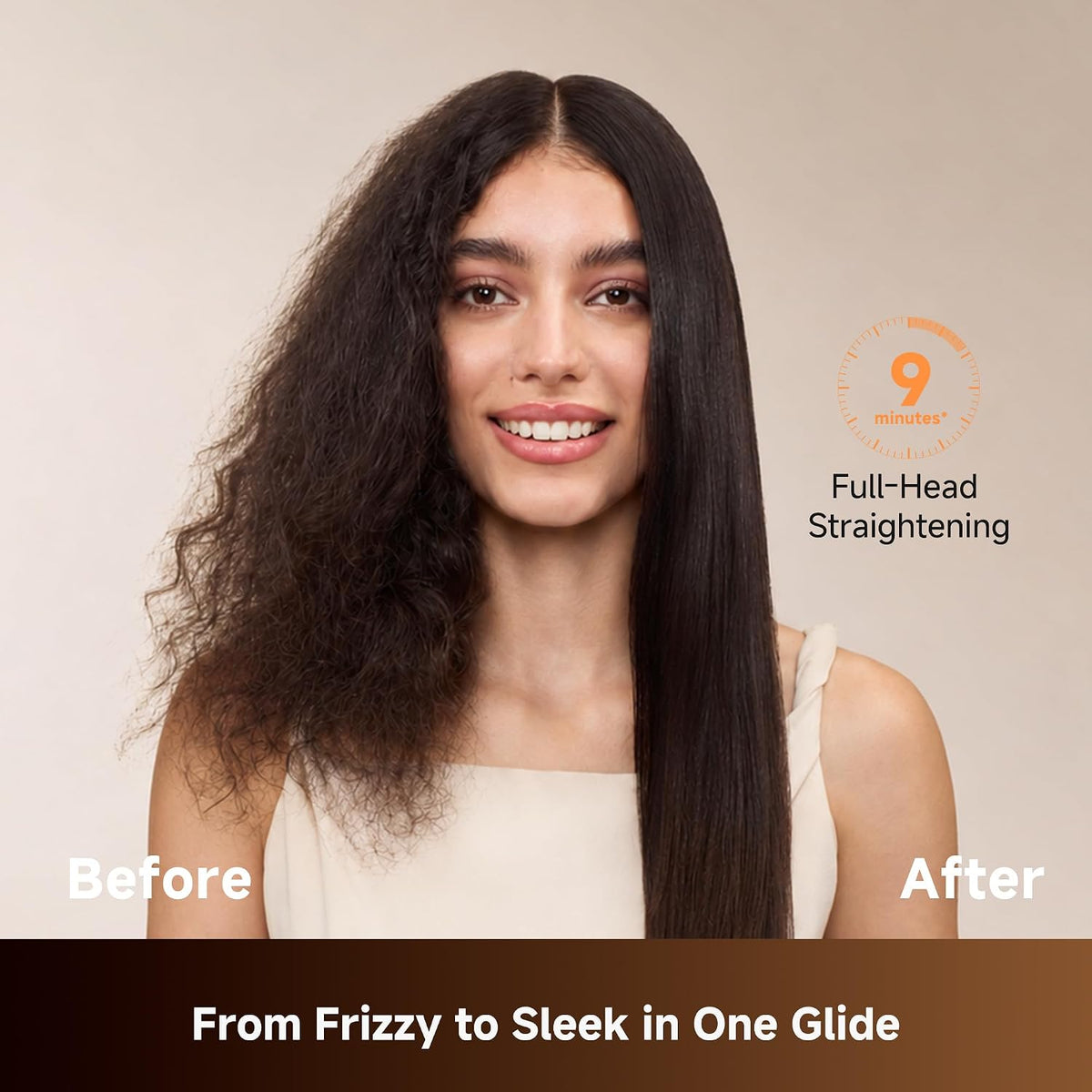 Dreame Voya Hair Straightener Brush, PTC Heating Straightening Comb
