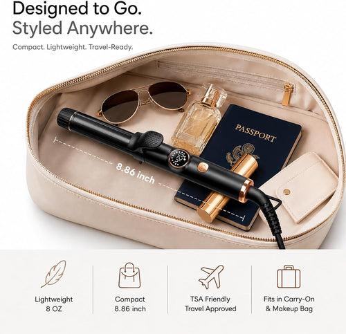 CIVEYA 1 Inch Mini Travel Curling Iron for Short Hair