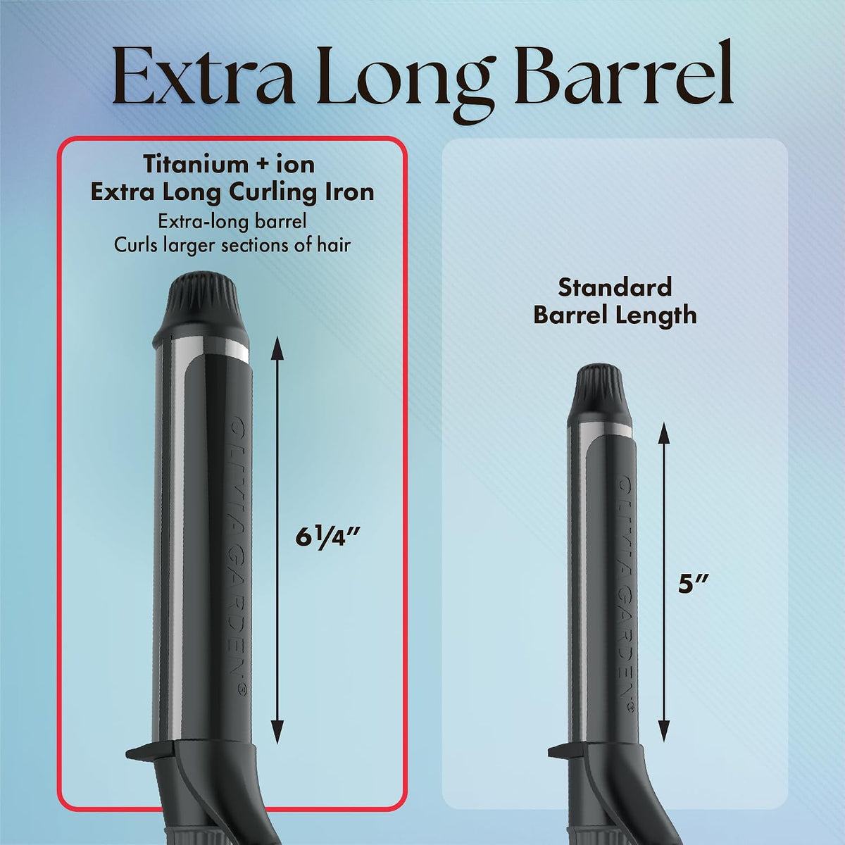 Olivia Garden Titanium + Ion High Performance Professional Curling Iron - Dual Voltage, Snag-Free Styling - Fast Heat Up to 455°F with Heat Resistant Heat Mat/Pouch