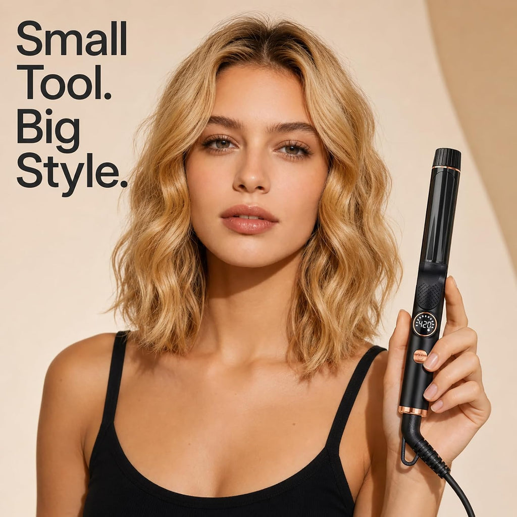CIVEYA 1 Inch Mini Travel Curling Iron for Short Hair