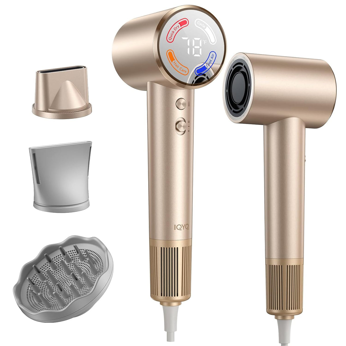 Diffuser Hair Dryer, 1400W Blow Dryer with Hair Diffuser for Curly Travel