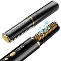 Cordless Hair Straightener Brush, Negative Ionic Hot Comb for Women Travel