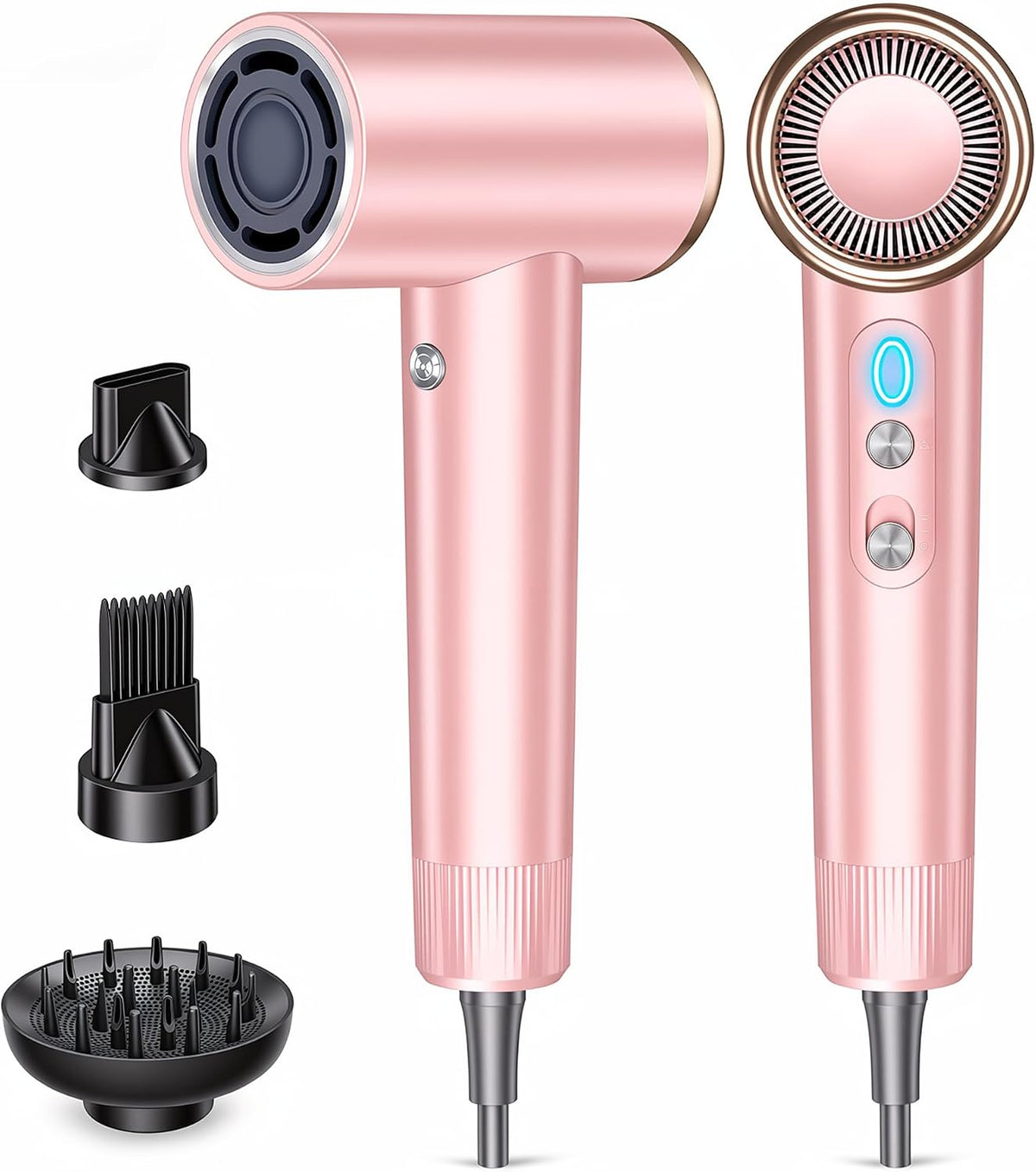 Mythsight StyleVibe High-Speed Ionic Hair Dryer with 3 Attachments