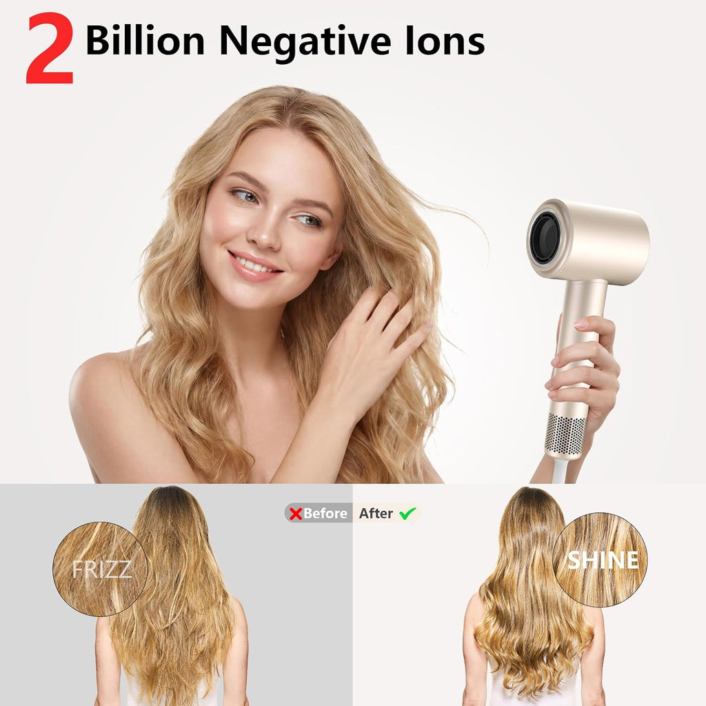 Faster Drying All Hair Types Hair Dryer,Ionic Blow Dryer(Iridescent)