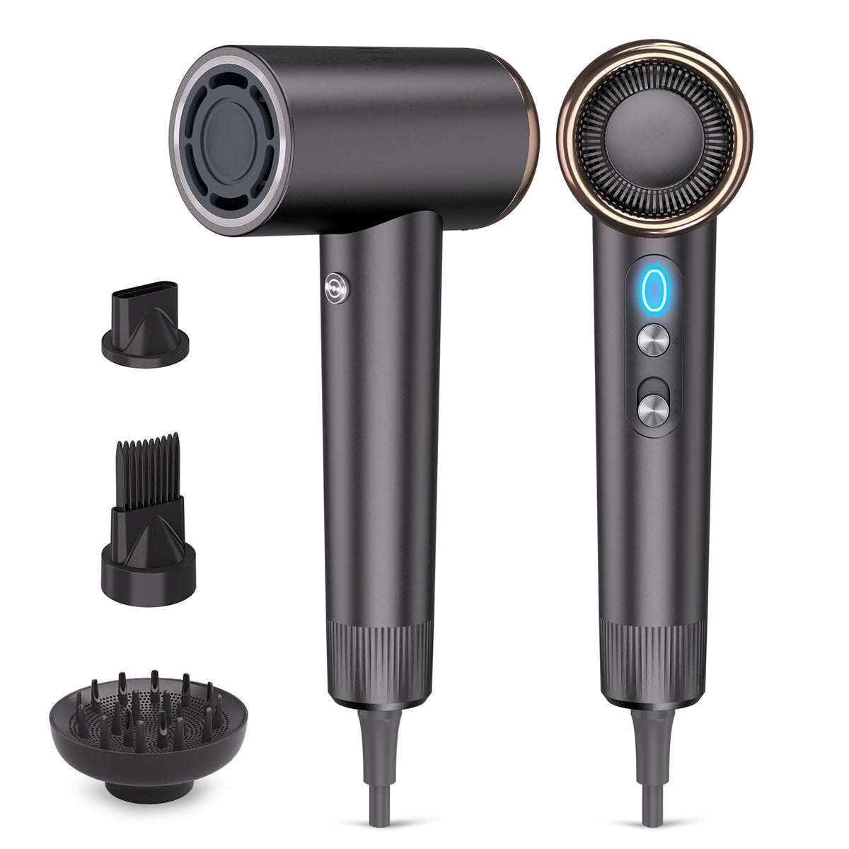 Mythsight StyleVibe High-Speed Ionic Hair Dryer with 3 Attachments