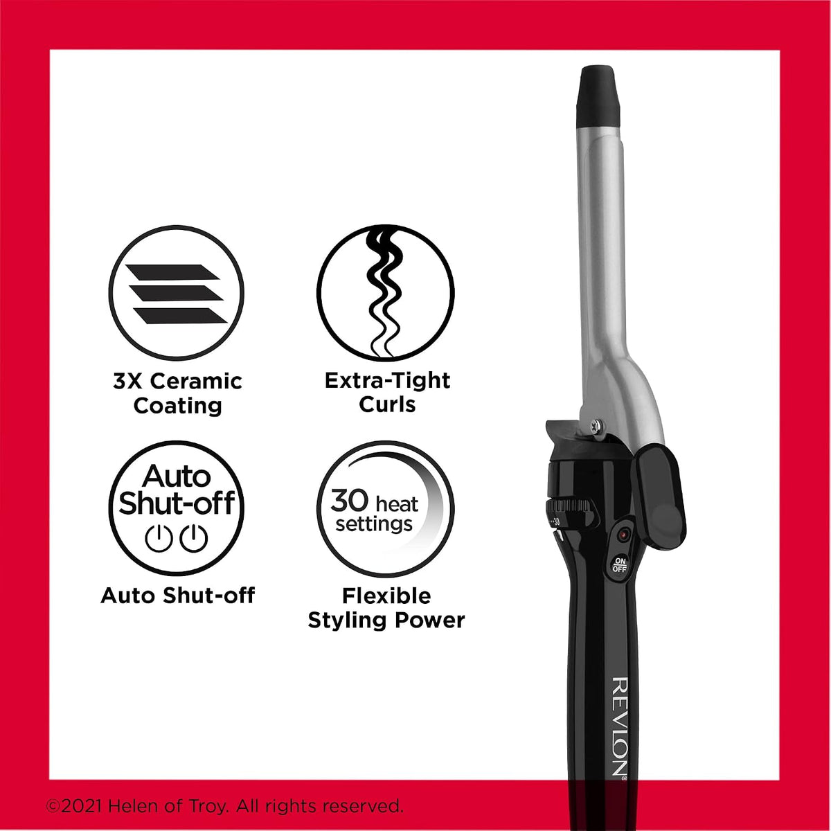 REVLON Perfect Heat Triple Ceramic 3/4" Curling Iron