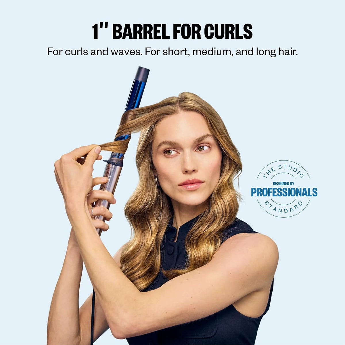BabylissPRO Nano Titanium Professional Curling Wand For All Hair Types, Reaches 430 Degrees For Long Lasting Curls