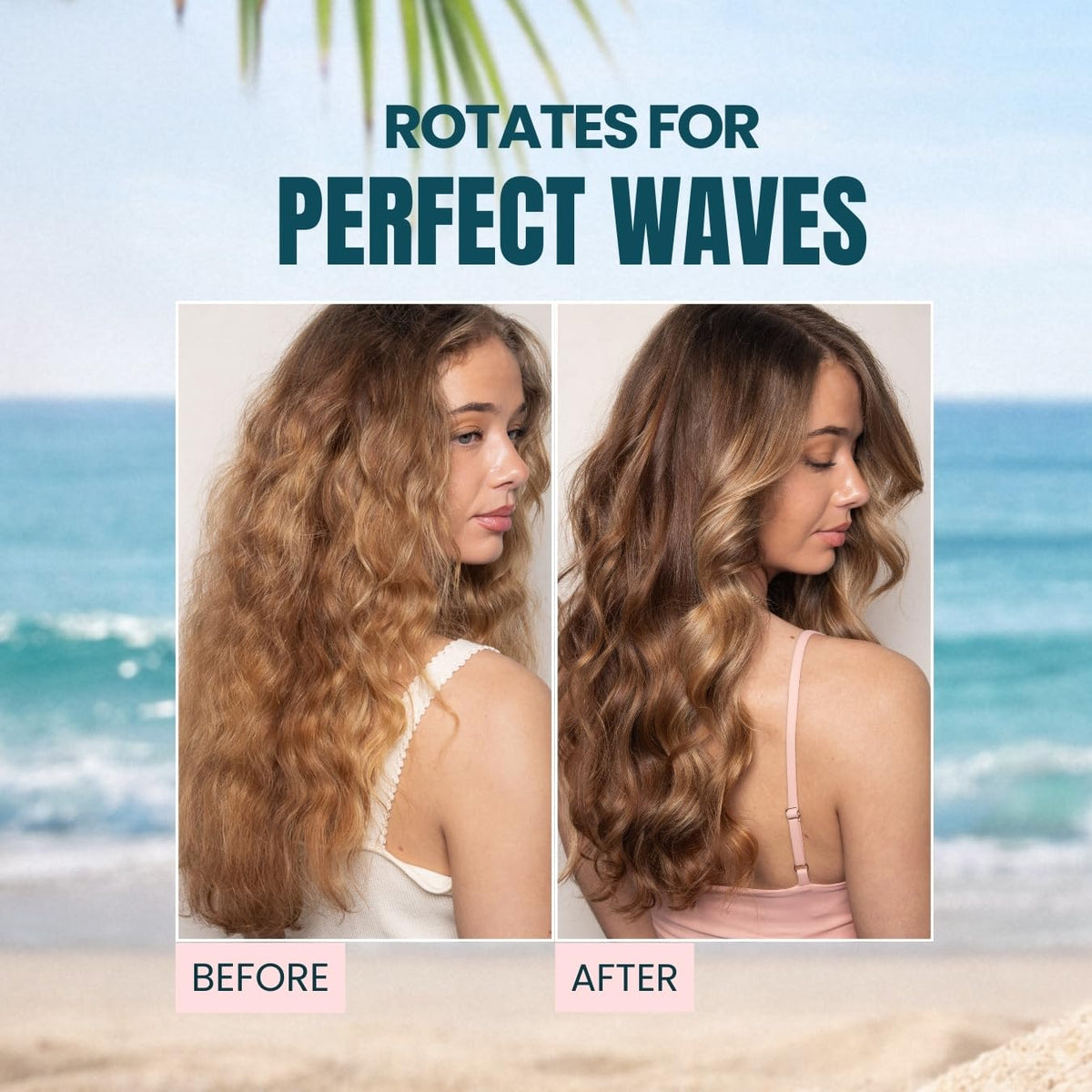 The Beachwaver Co. Rotating Curling Iron Ceramic Curling Iron - Largest Barrel Size for Long Hair! | Auto-Shut Off, Travel-Friendly, Dual Voltage
