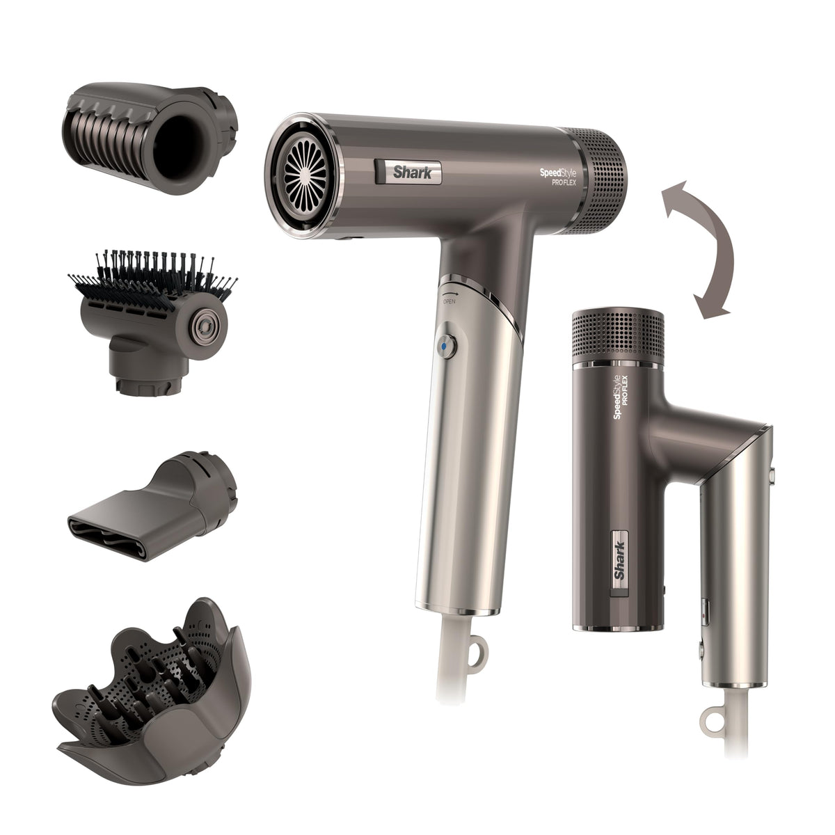 Shark SpeedStyle Pro Ionic Hair Dryer, Scalp Shield, Fine-Medium, HD731