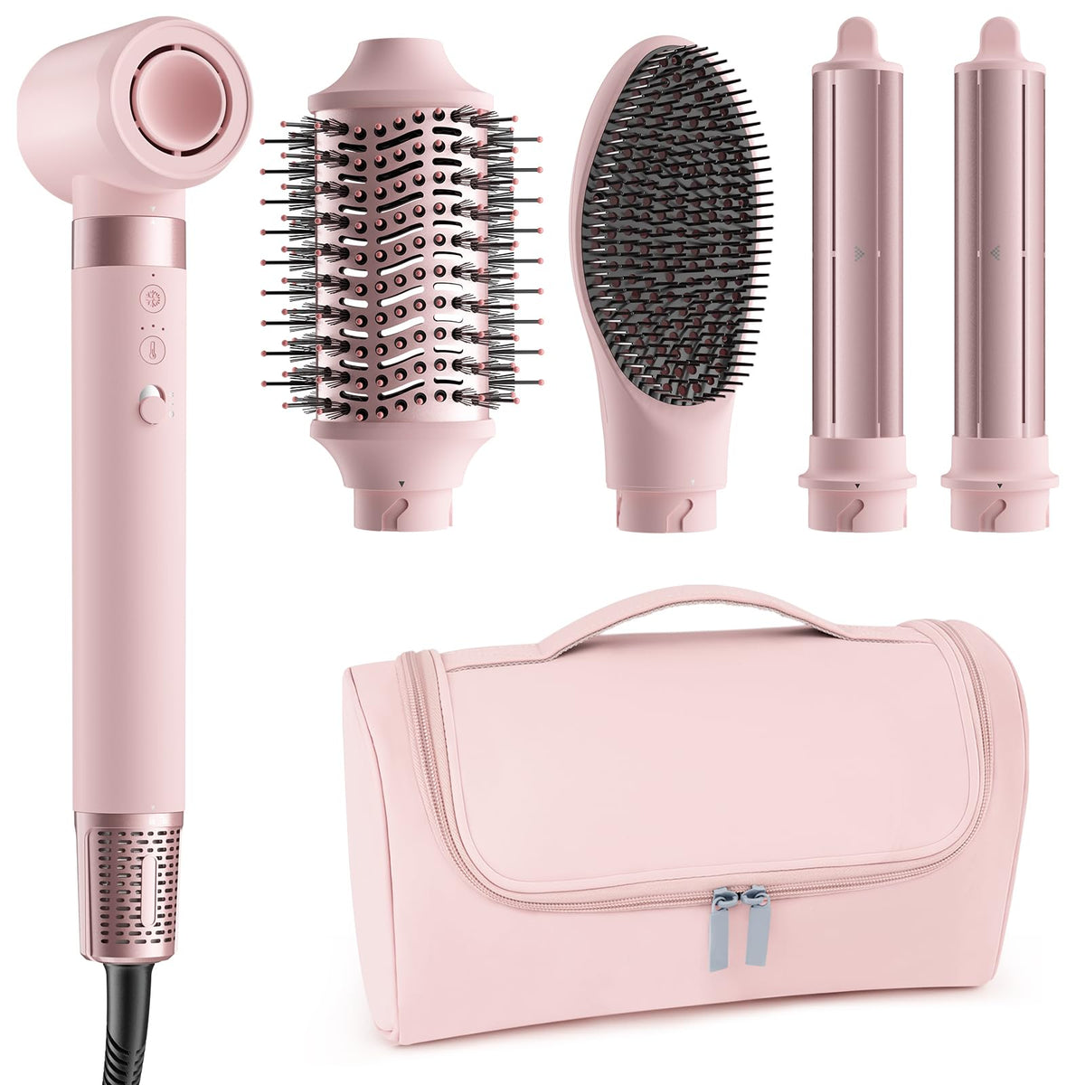 MESCOMB 5 in 1 Hot Air Styler Wrap for Fast Drying, Straightening,Curling