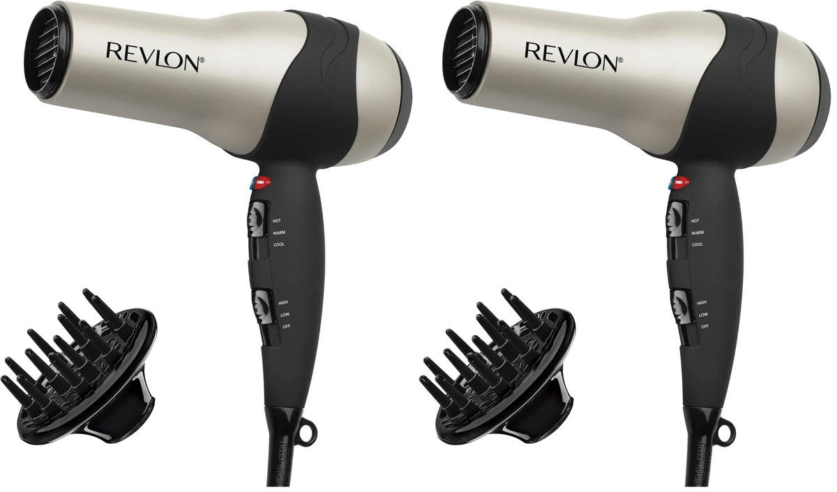 REVLON Turbo Hair Dryer | 1875 Watts of Maximum Shine, Fast Dry (Silver)
