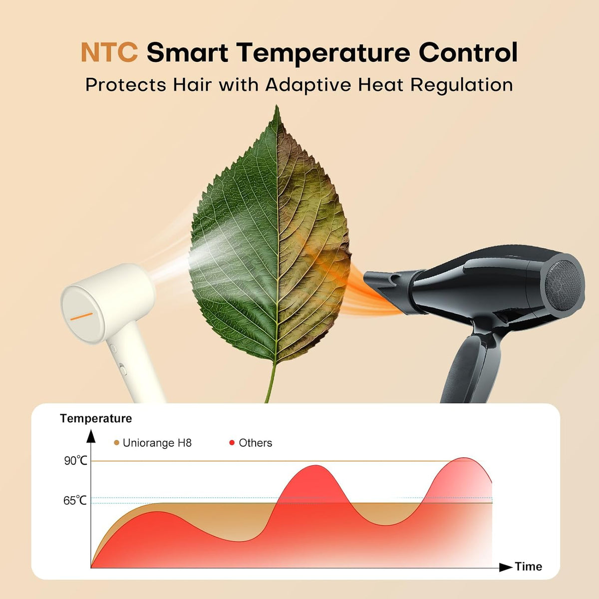 High Speed Hair Dryer, Ultra-Fast Drying, Ionic Blow Dryer with 110,000RPM Brushless Motor, Billion Plasma Ions Best in Frizz Control, Low Noise, Lightweight Design for All Hair Types