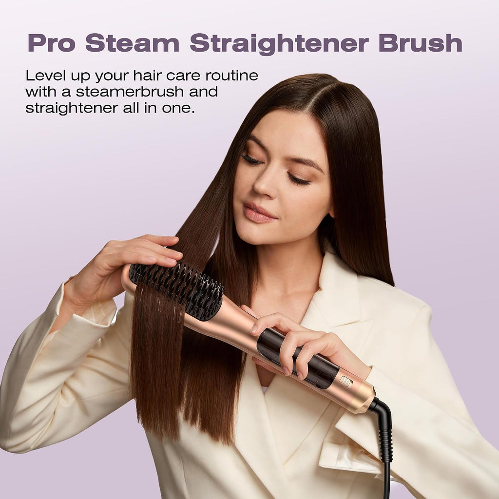 Steam Hair Straightener Brush, Steamline Pro 3 in 1, Baby Orange