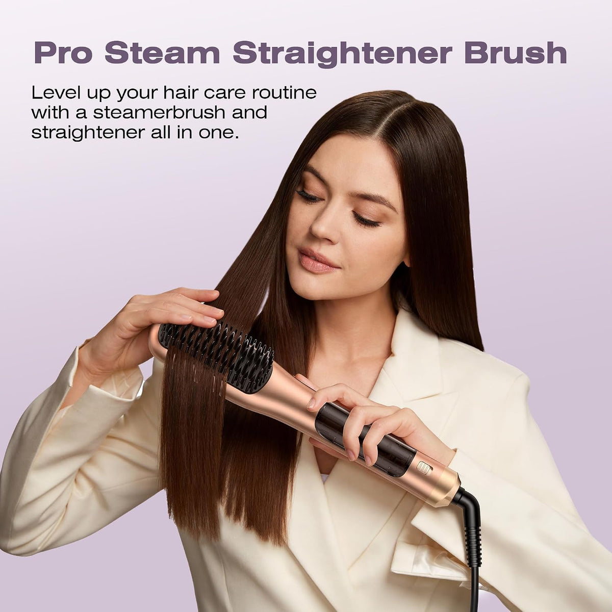 Steam Hair Straightener Brush, Steamline Pro 3 in 1, Baby Orange