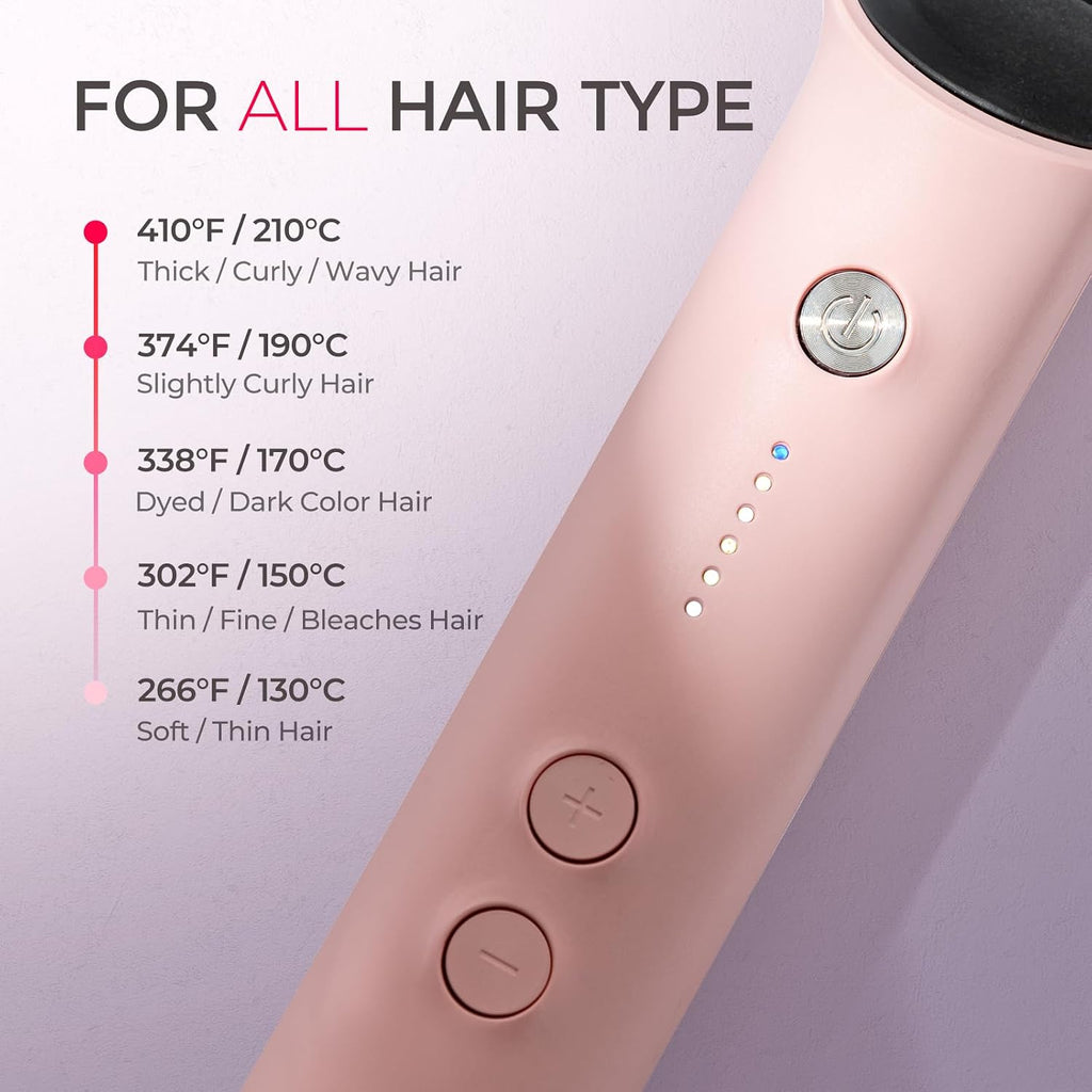TYMO Ring Hair Straightener Brush, 2-in-1 Straightening Brush & Hot Comb