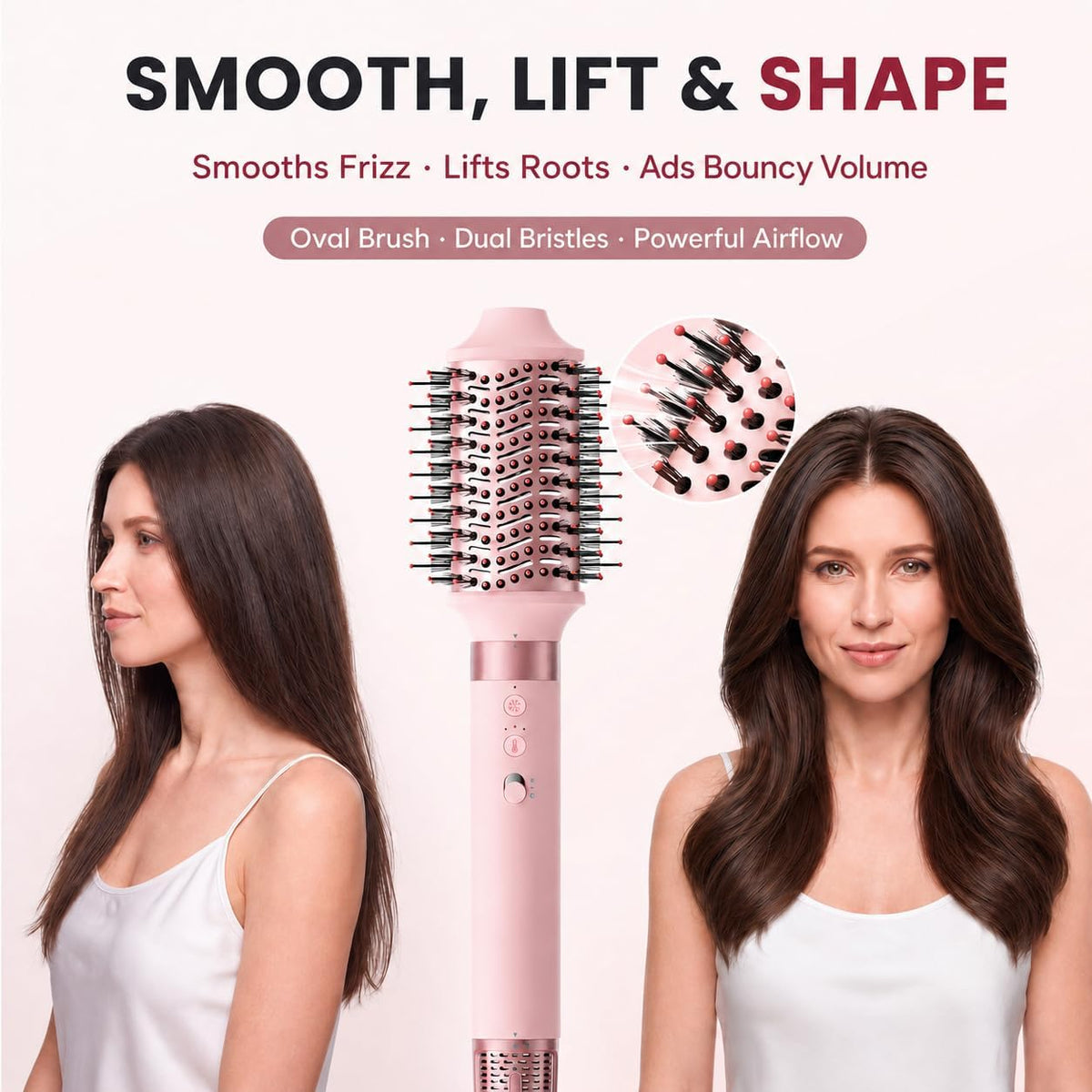 MESCOMB 5 in 1 Hot Air Styler Wrap for Fast Drying, Straightening,Curling