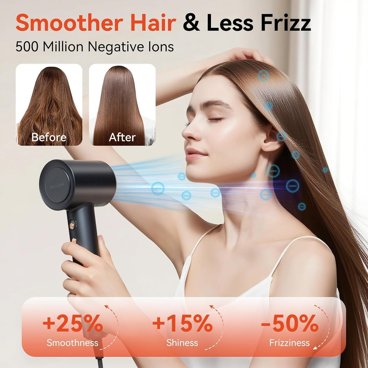 Hair Dryer 180000RPM Professional Salon High Speed Blow Dryer with Diffuser
