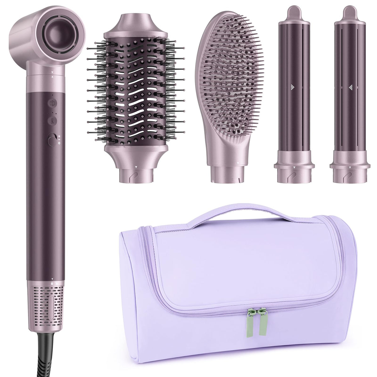 MESCOMB 5 in 1 Hot Air Styler Wrap for Fast Drying, Straightening,Curling