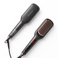 MEGAWISE Ceramic Ionic Hair Straightener Brush, 20s Heat, Dual Voltage
