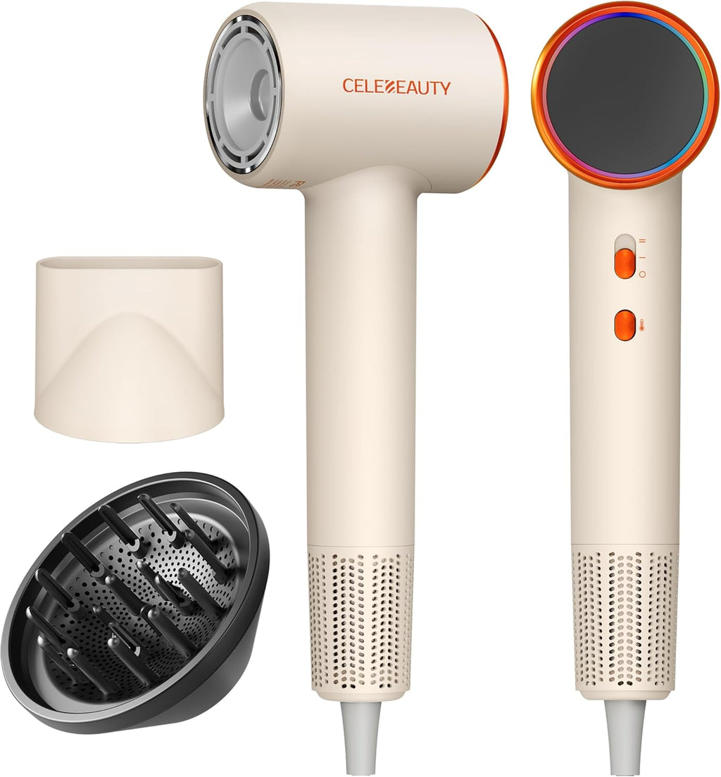 Ionic Hair Dryer with Diffuser for Curly Hair, 0.86lbs Travel Blow Dryer