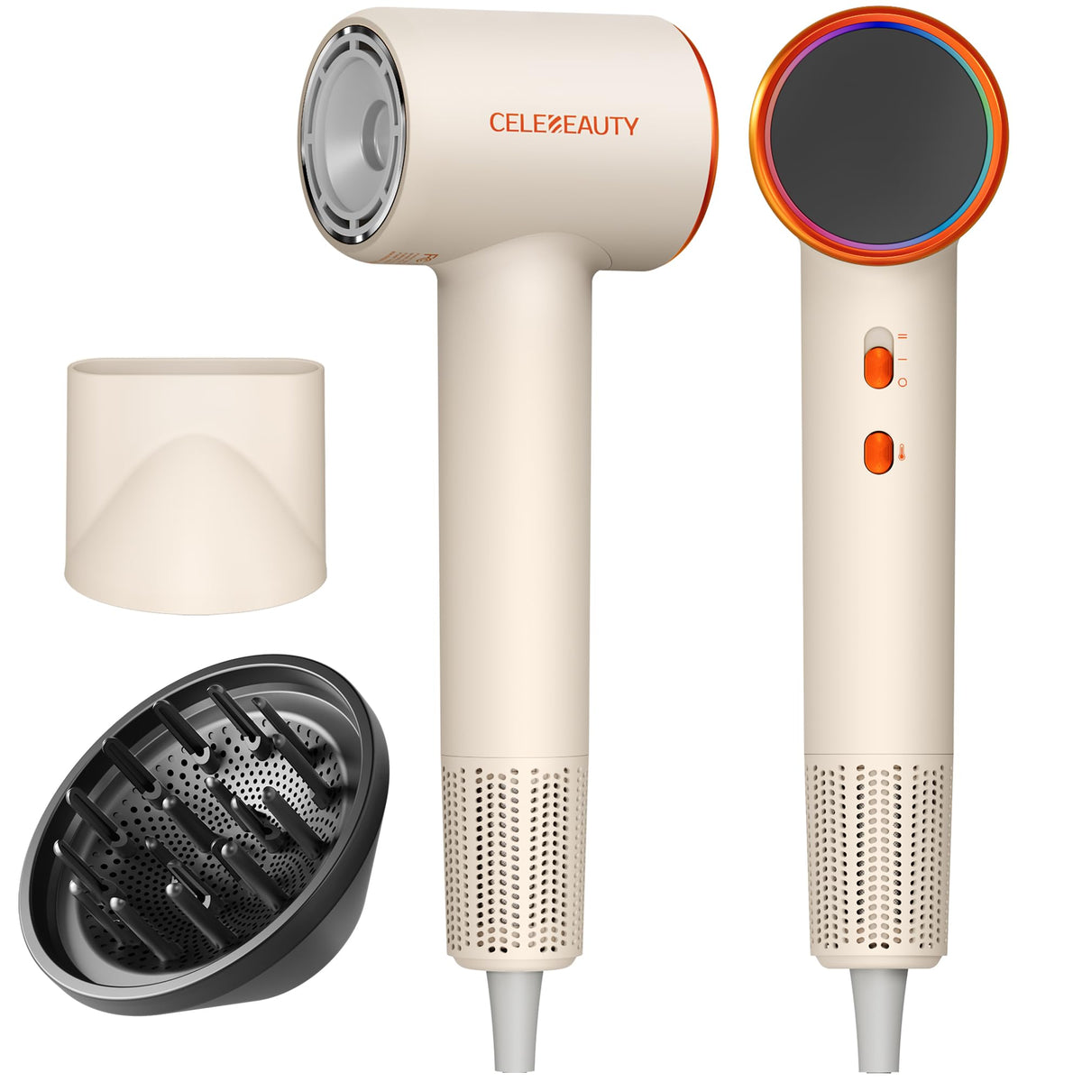 Ionic Hair Dryer with Diffuser for Curly Hair, 0.86lbs Travel Blow Dryer