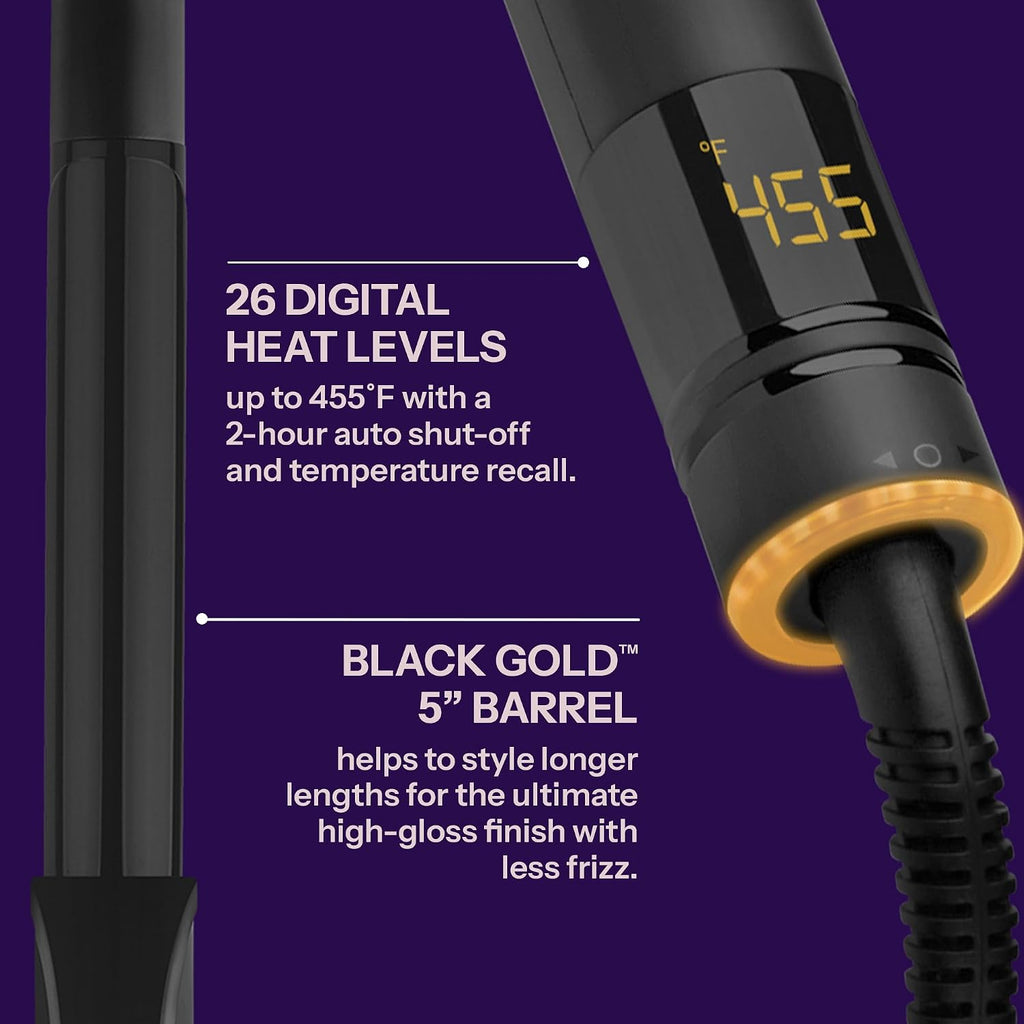 Hot Tools Pro Artist Black Gold Digital 1" Curling Iron