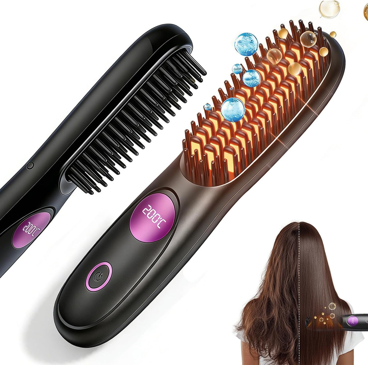 Go Brush Pro, 2026 Upgraded Cordless Hair Straightener