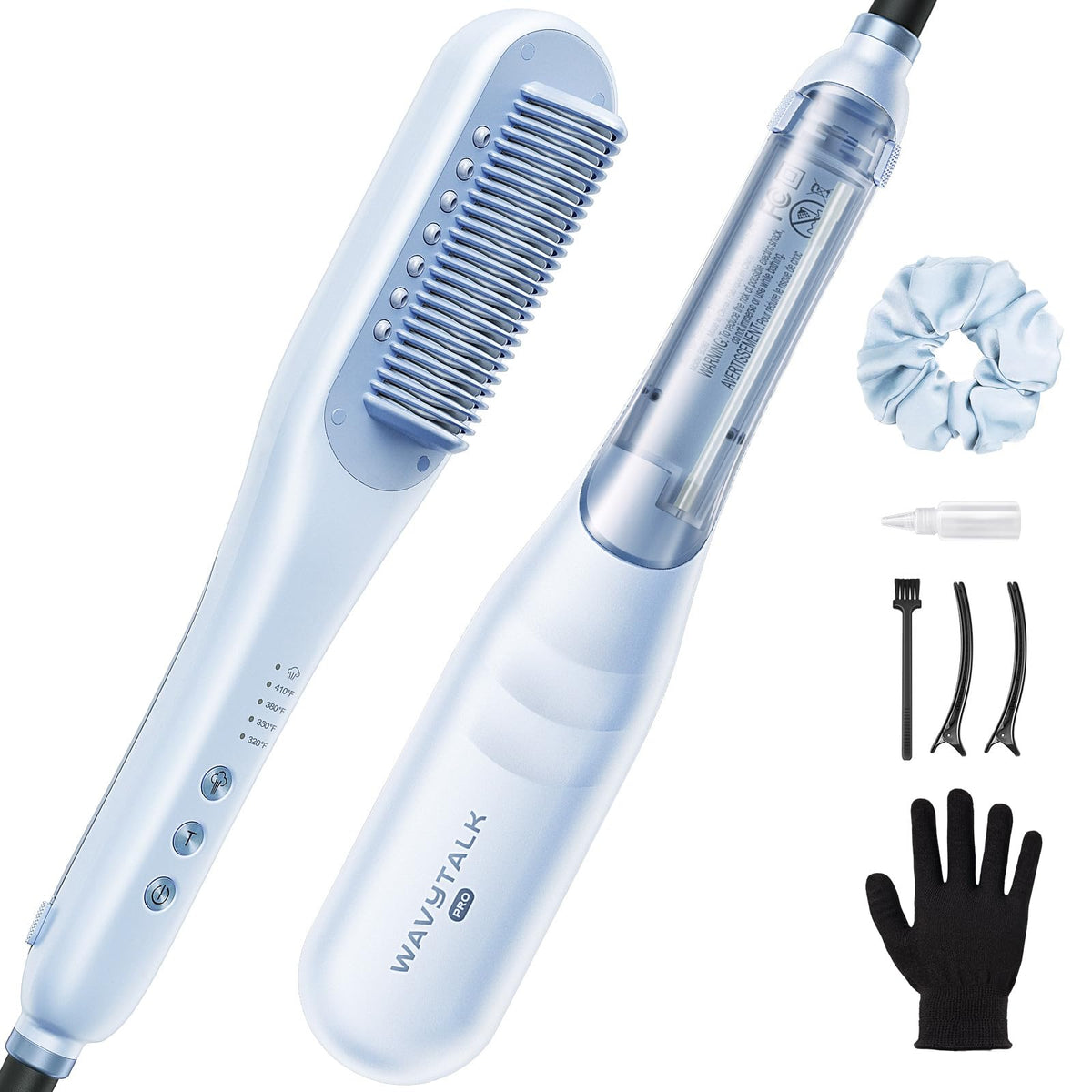 Wavytalk Pro Steam Hair Straightener Brush Steamline Pro Straightener Brush