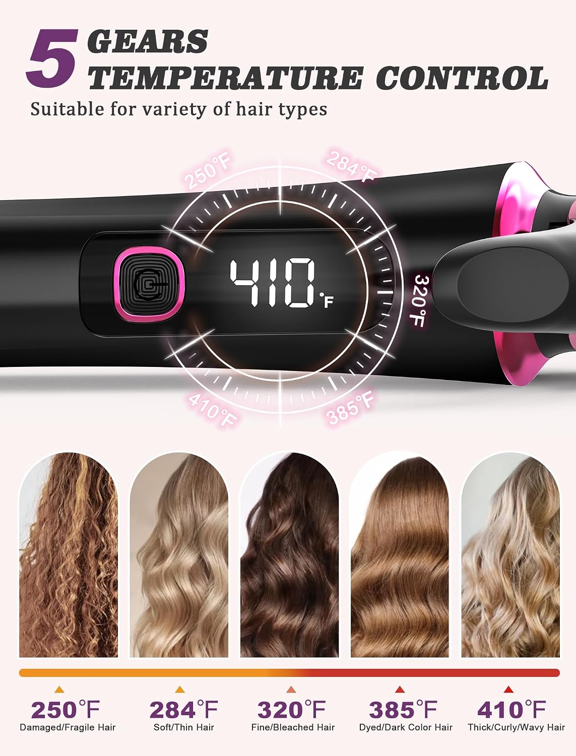 Mini Travel Curling Iron 1 Inch,Dual Voltage with European Plug Adapter