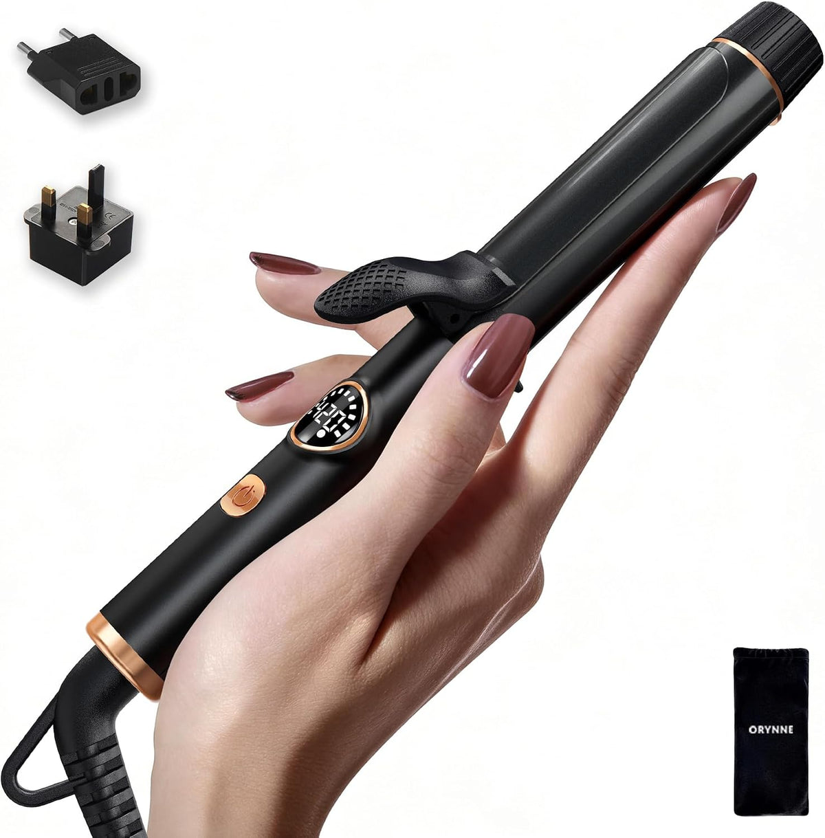 ORYNNE Mini Travel Curling Iron for Short Hair 1 Inch