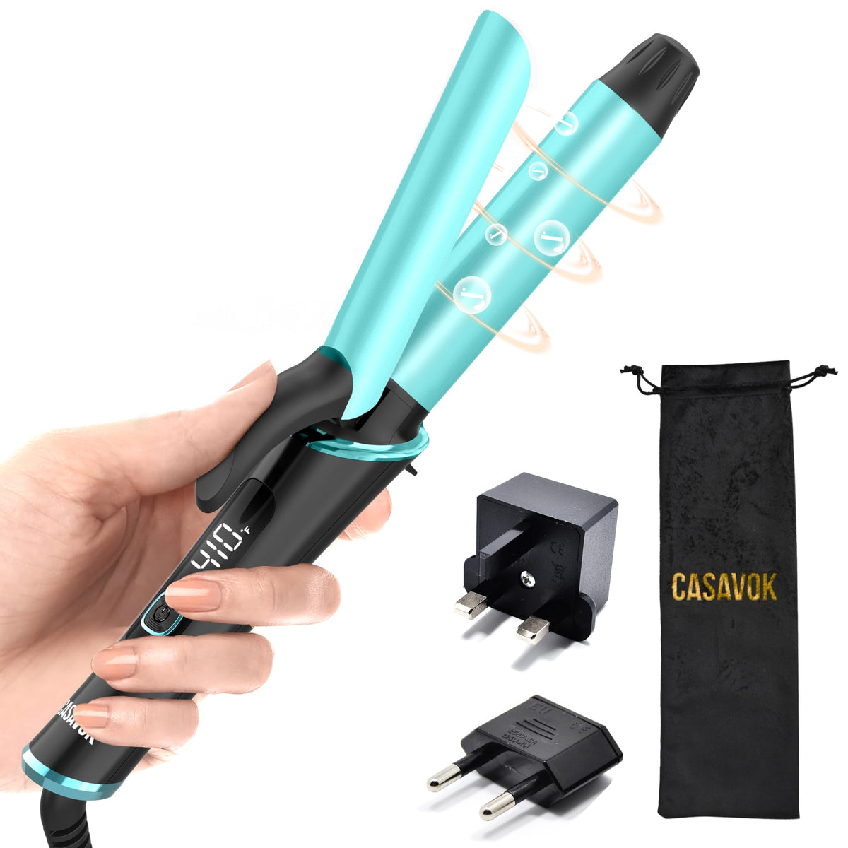 Mini Travel Curling Iron 1 Inch,Dual Voltage with European Plug Adapter