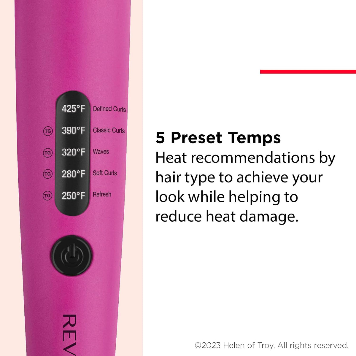 REVLON Easy Heat 1.25" Curling Iron with Extra-Long Barrel