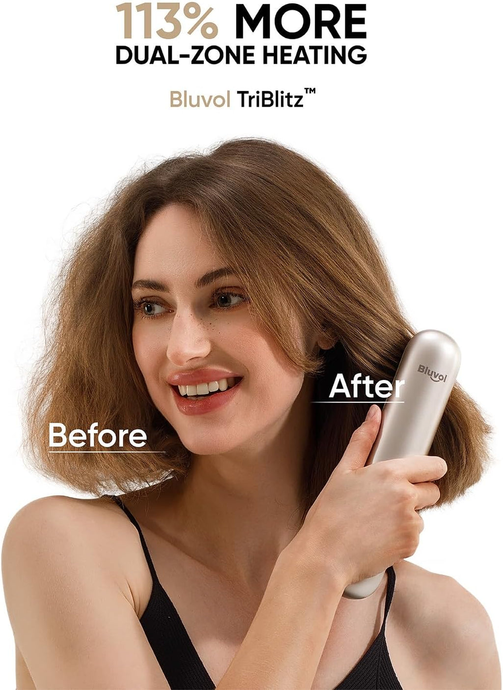 Bluvol I11 Apex Cordless Straightening Comb, Touch-Up Tool with Travel Lock
