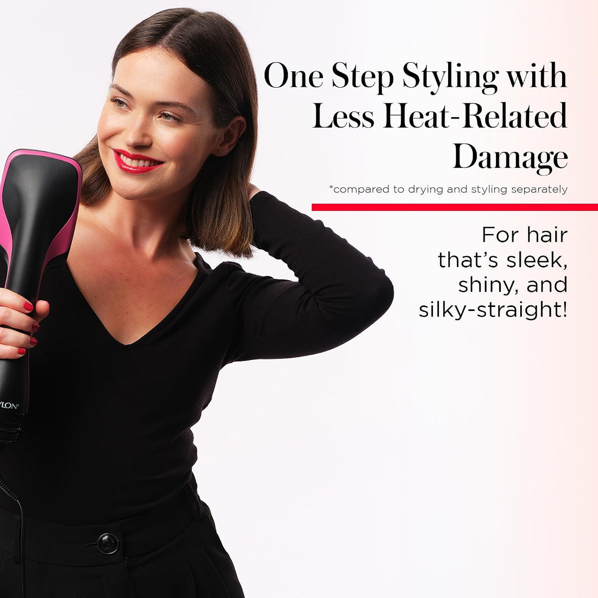REVLON One-Step Straightening Brush Hair Dryer and Styler