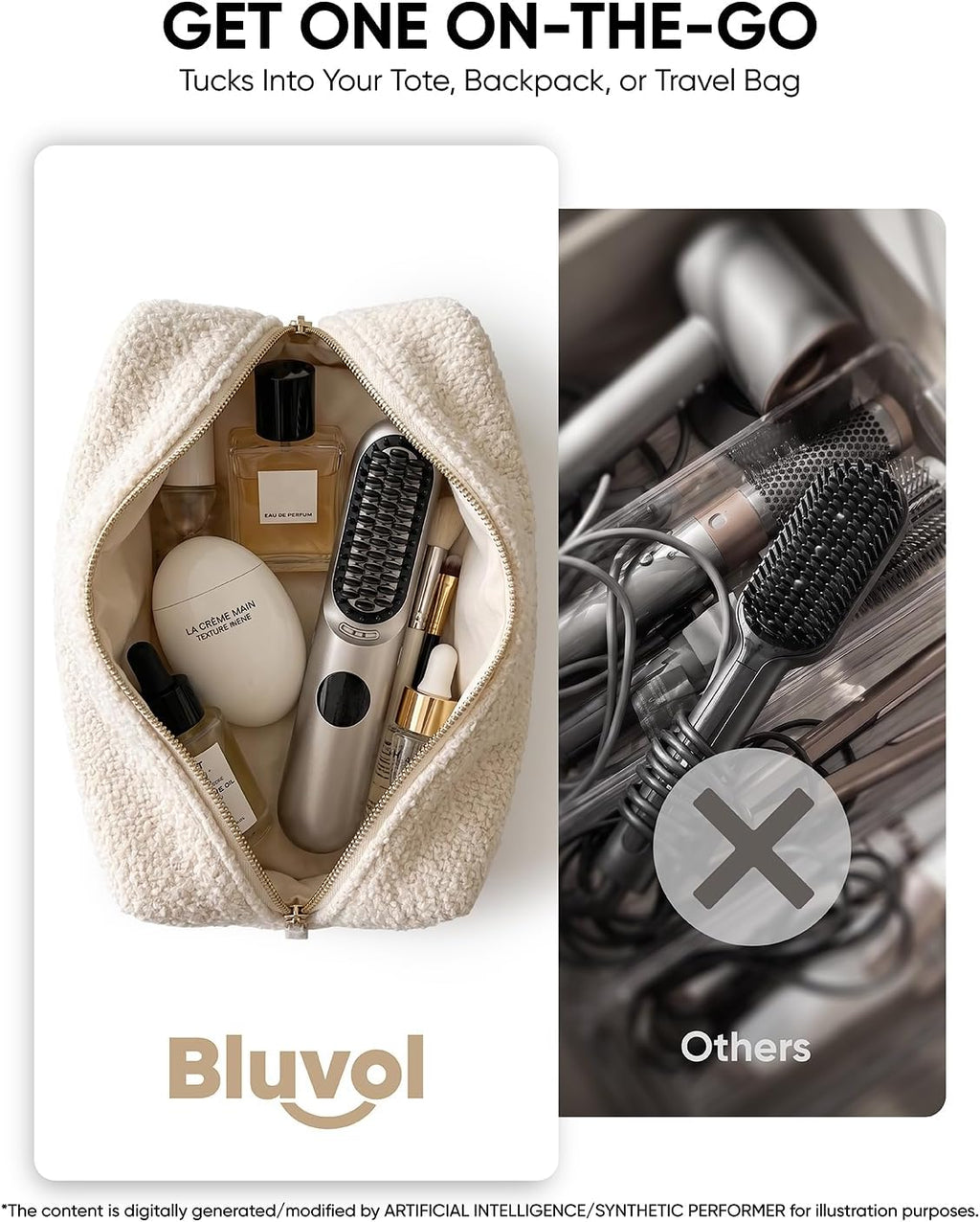 Bluvol I11 Apex Cordless Straightening Comb, Touch-Up Tool with Travel Lock