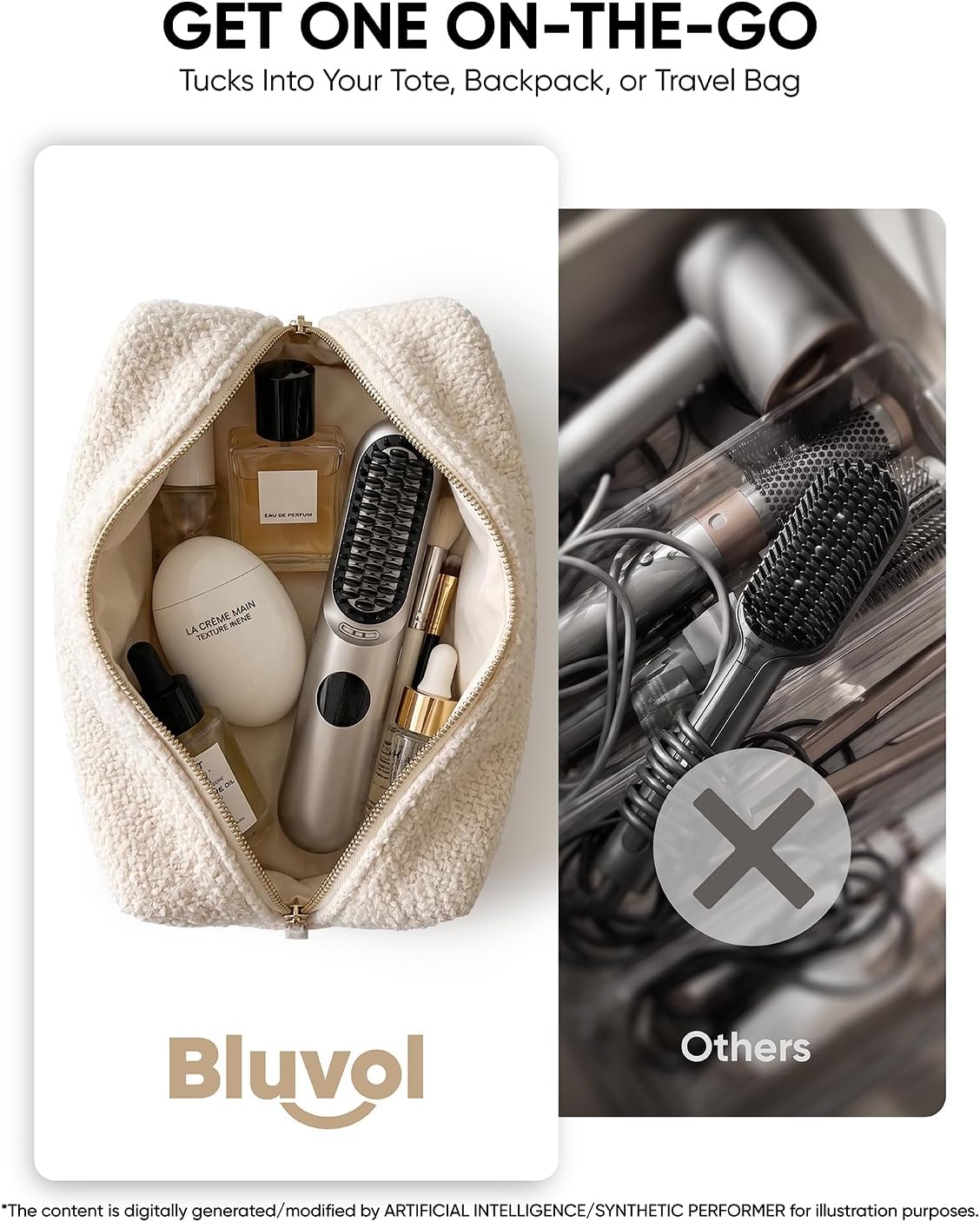 Bluvol I11 Apex Cordless Straightening Comb, Touch-Up Tool with Travel Lock