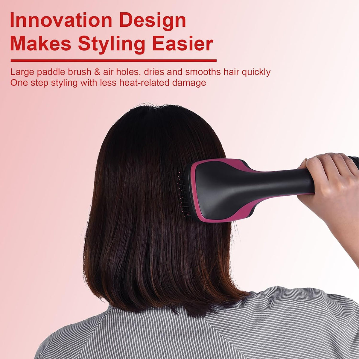 Blow Dryer Brush Hair Dryer One-Step Straightener Paddle Brush