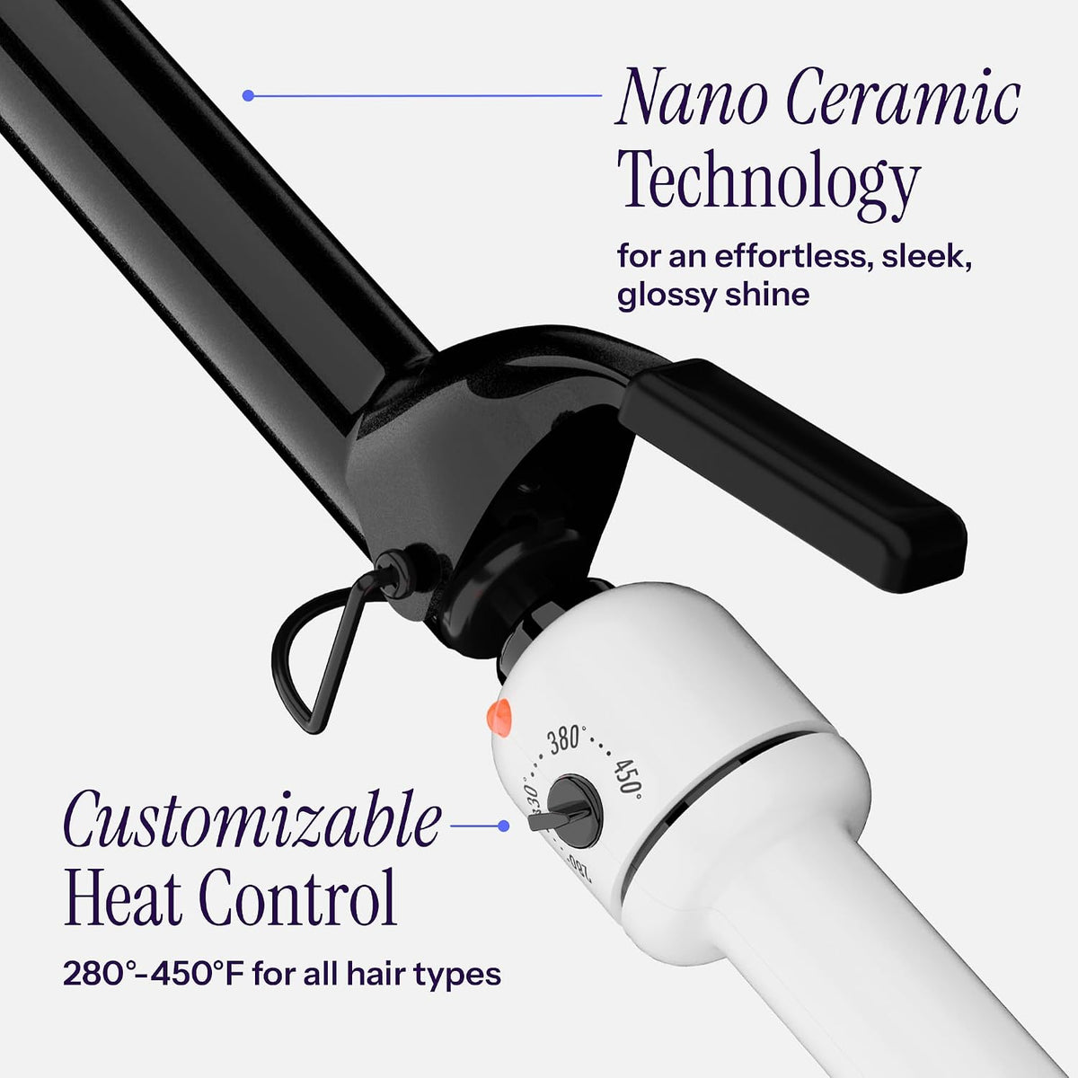 HOT TOOLS Pro Artist Nano Ceramic Curling Iron/Wand | For Smooth, Shiny Hair (1-1/4” in)