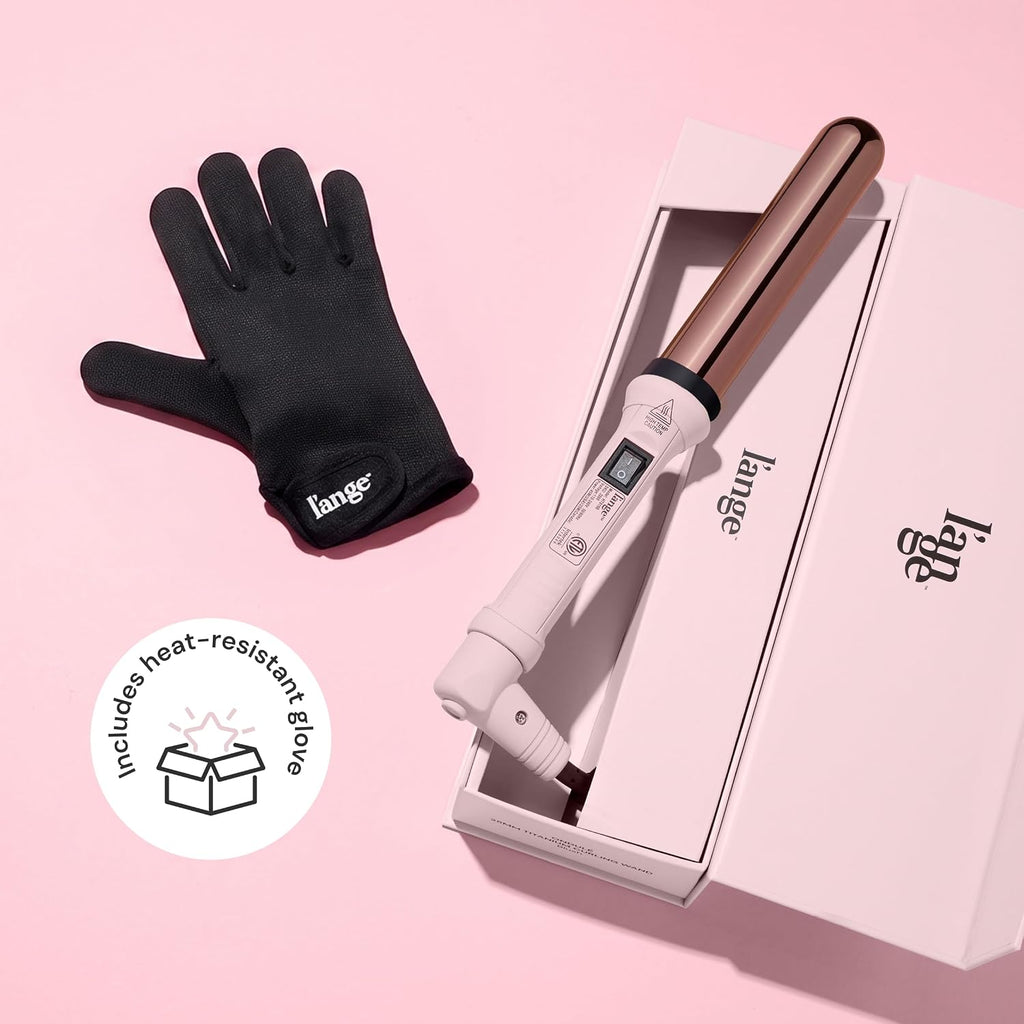 L'ANGE HAIR Ondulé 32 MM Titanium Curling Wand | Professional Hot Tools Curling Iron 1.25 Inch | Salon Hair Styling Wands for Beach Waves | Best Hair Curler Wand for Frizz-Free, Lasting Curls
