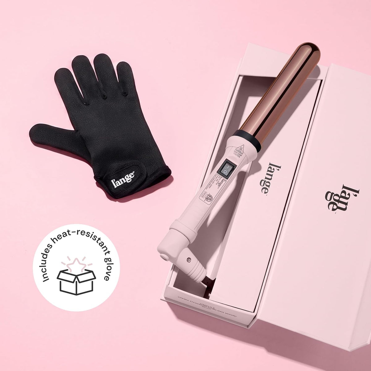 L'ANGE HAIR Ondulé 32 MM Titanium Curling Wand | Professional Hot Tools Curling Iron 1.25 Inch | Salon Hair Styling Wands for Beach Waves | Best Hair Curler Wand for Frizz-Free, Lasting Curls