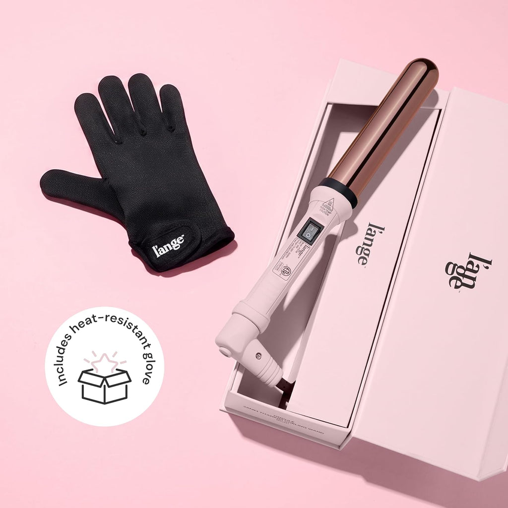 L'ANGE HAIR Ondulé 32 MM Titanium Curling Wand | Professional Hot Tools Curling Iron 1.25 Inch | Salon Hair Styling Wands for Beach Waves | Best Hair Curler Wand for Frizz-Free, Lasting Curls