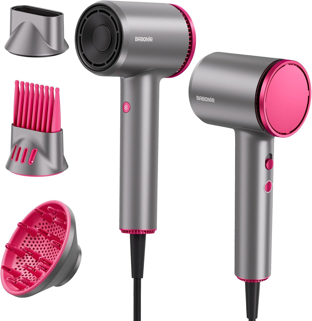 BABONIR Hair Dryer, 110,000 RPM High-Speed Brushless Motor for Fast Drying
