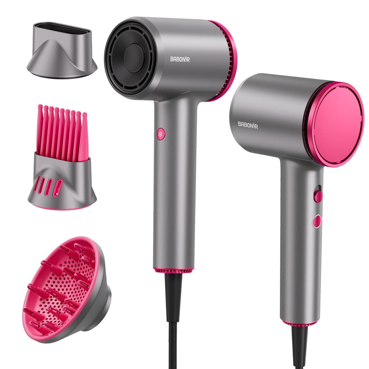 BABONIR Hair Dryer, 110,000 RPM High-Speed Brushless Motor for Fast Drying