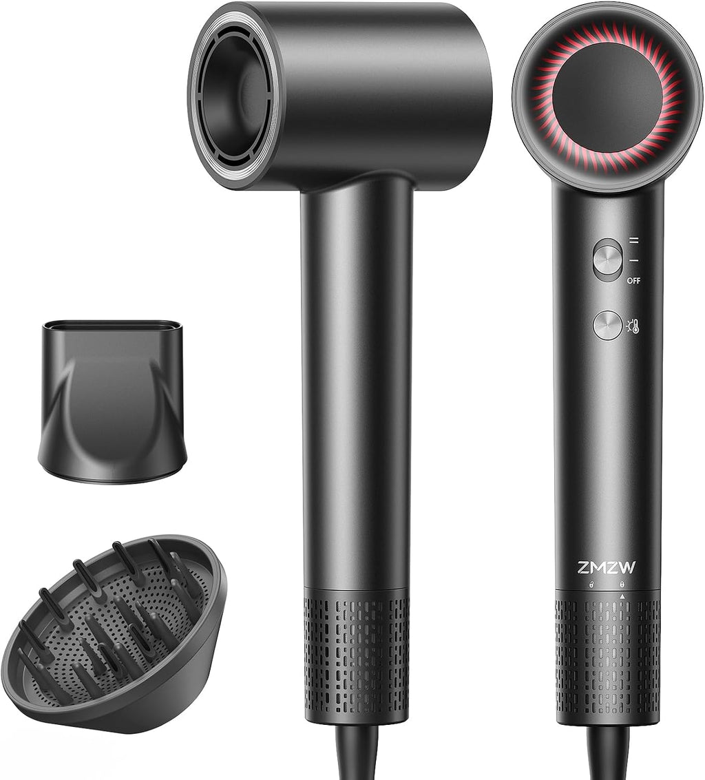 High Speed Hair Dryer, 160,000 RPM Ionic Blow Dryer with Diffuser