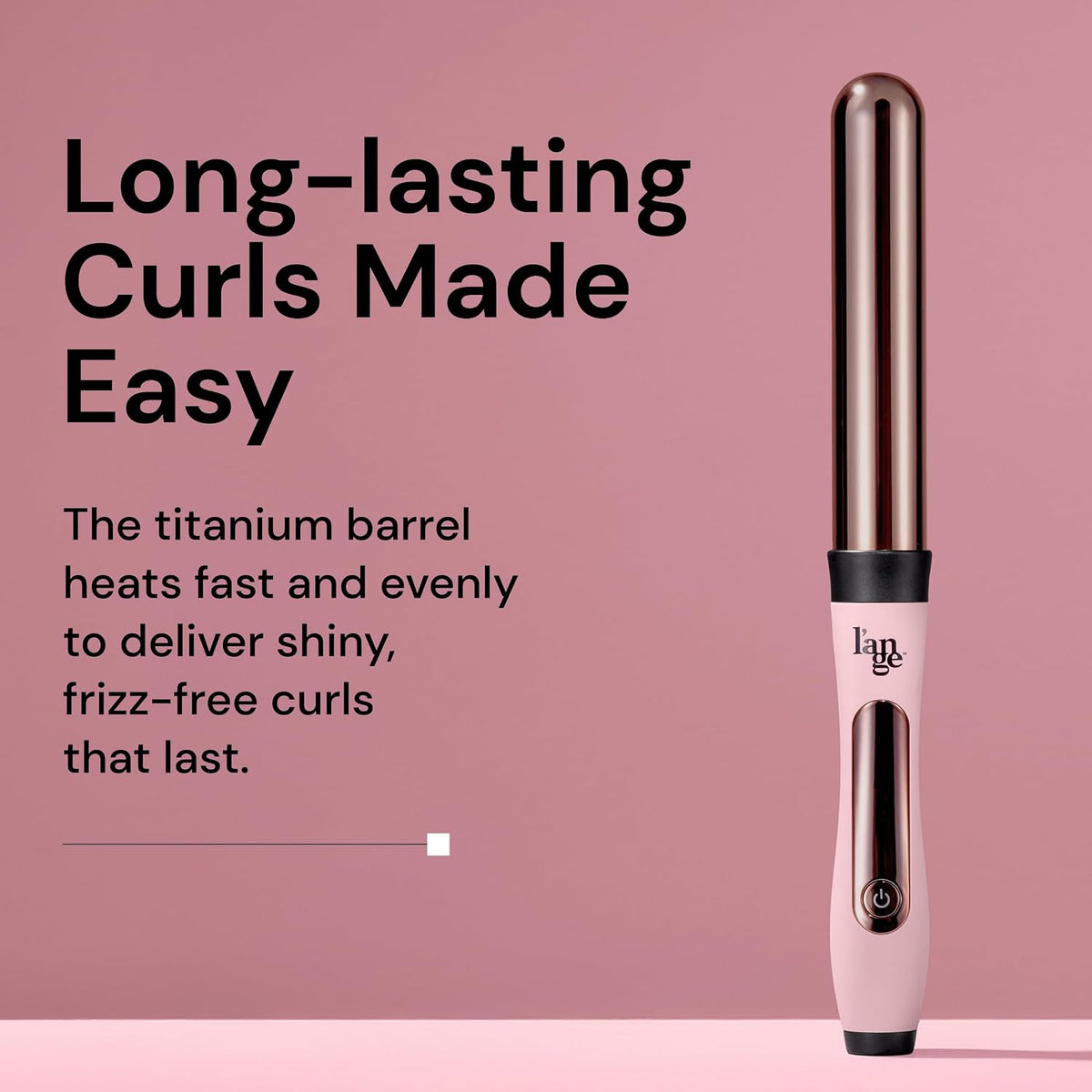 L'ANGE Hair Le Curl 25 MM Titanium Curling Wand | Professional 1 Inch Curling Iron for All Hair Types | Clip Free Hair Curler | Best Curling Wand for Tighter Curls & Beach Waves
